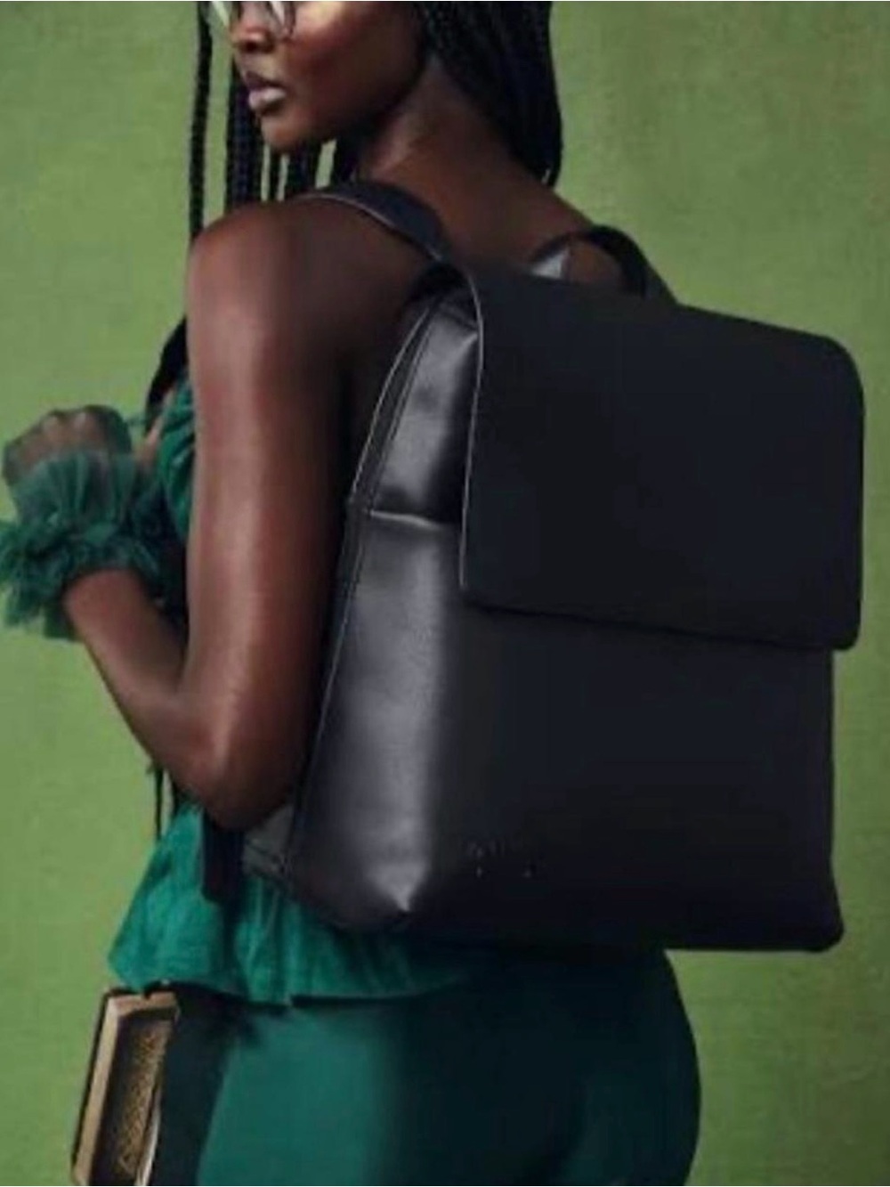 BEIS faux leather Black travel women’s Backpack